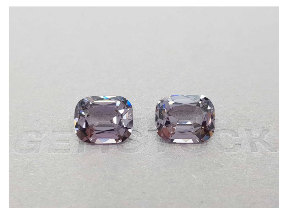 Purple Gray spinels pair