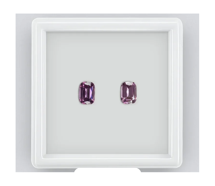 Lilac spinels pair