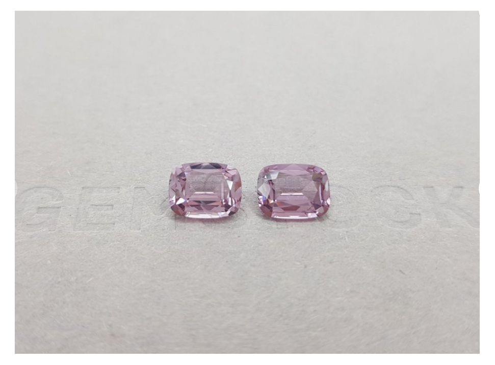 Purple pink spinels pair
