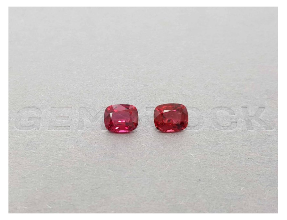 Red Spinels Pair