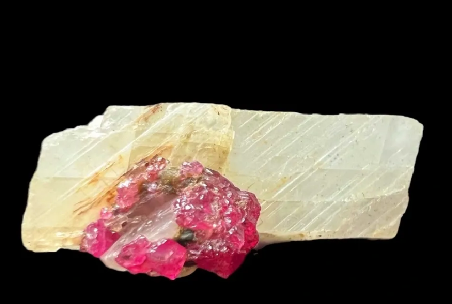 Natural Red Ruby in Matrix