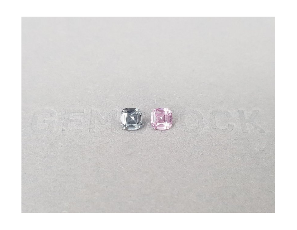 Pink and Steel Spinel pair