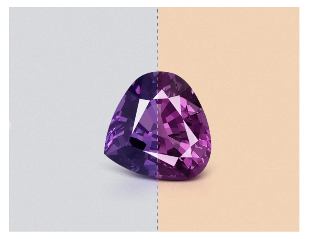 Rare color change  spinel