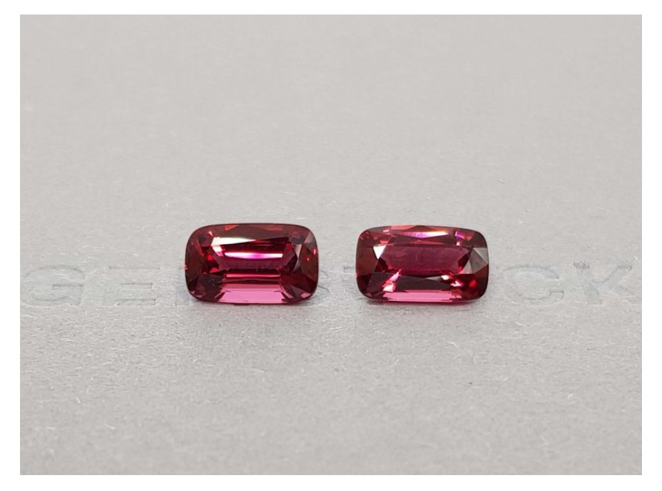 Pair of red rubies