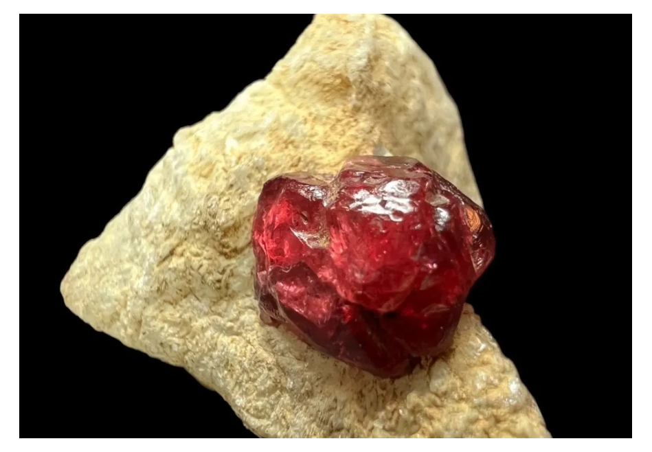 Natural Pinkish Red Spinel in Matrix