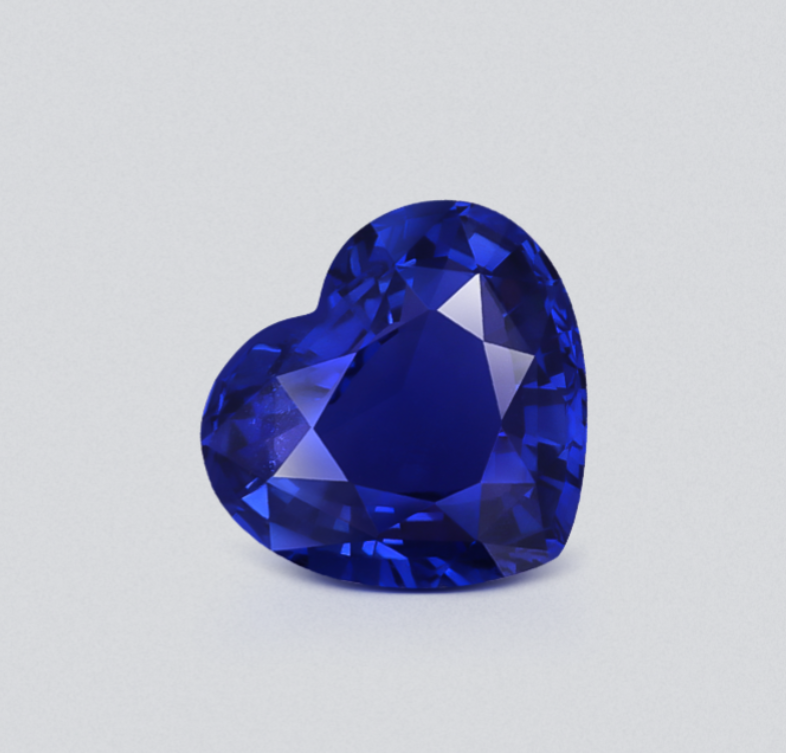 Sapphire Royal Blue heart shape