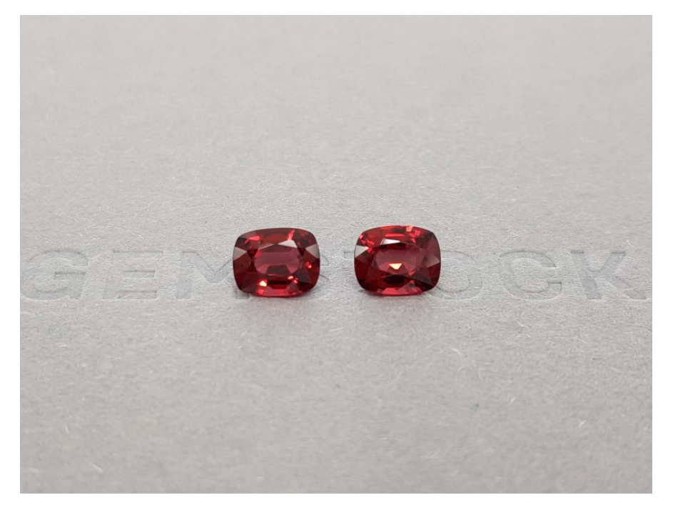 Bright Red spinels pair